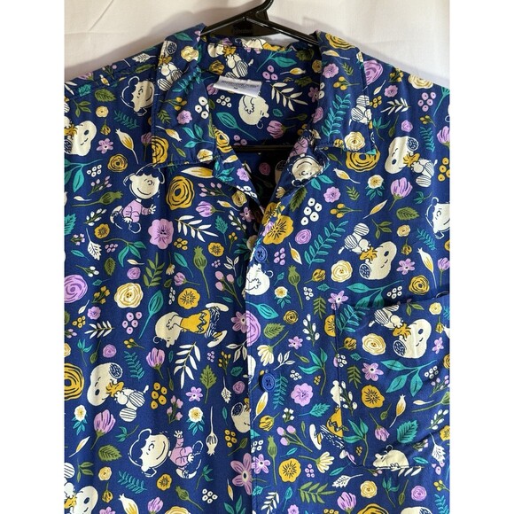 Vintage Peanuts Button Down Mens Shirt Size Medium - Picture 3 of 6